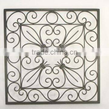 decorative wrought iron square wall sculptures ,wrought iron square wall hanging art