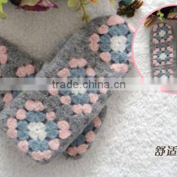 Ladies Gloves/China Factory wholesale acrylic knitted gloves