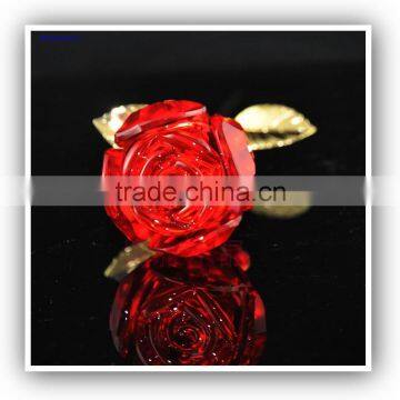 Colorful crystal rose for people love in the future