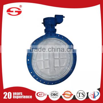 DN800 stainless steel body CF8 CF8M lever operated PTFE seat butterfly valve