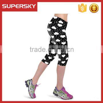 K-994 Running Sport Short Leggings Pants Sublimation Print Cropped Leggings Fitness Pants