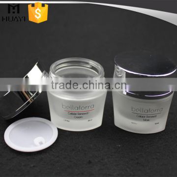 50ml wholesale triangle shape custom fancy cream glass cosmetic jar