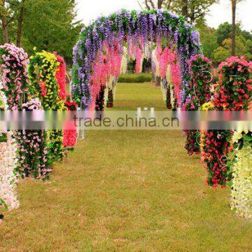 High Quality Artificial Wisteria for Party Decoration Wedding Flower Silk Flower Artificial Wisteria 110cm