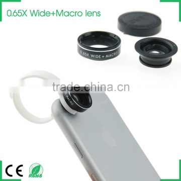 advanced version mini 0.65x wide angle +10x macro no dark shadow camera lens kit for iphone samsung htc lg xiaomi huawei