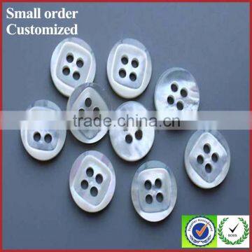 Fashion white plastic mother pearl and crystal buttons for shirts