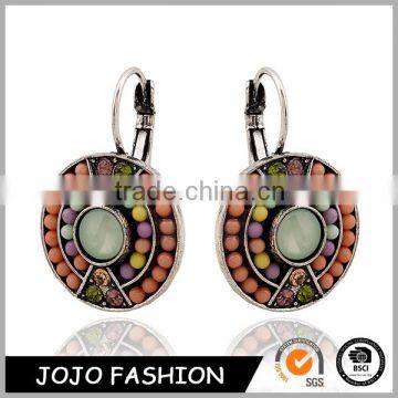 Fashion Earring Jewelry Best Sale Seed Bead Shinney Gemstone Hoop Earring Fashion Jewelry