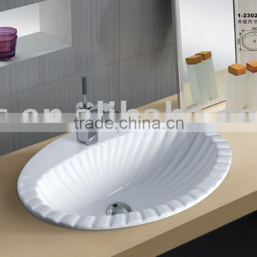 Shell Look Drop-In Wash Basin / Sink (L-12302)