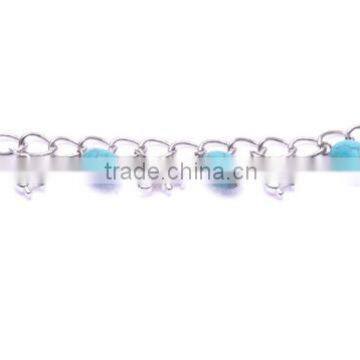 Lovely Tibetan Sliver Plated Turquoise Bead With Elepant Dangle Pendant Charm Bracelet & Bangle photo-3