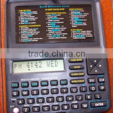 pocket portable electronic dictionary with calculator