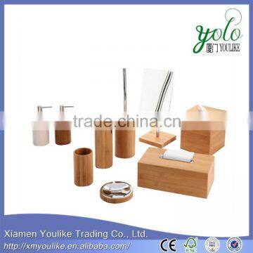 Hot selling products natural bamboo bathroom accessory set alibaba com cn