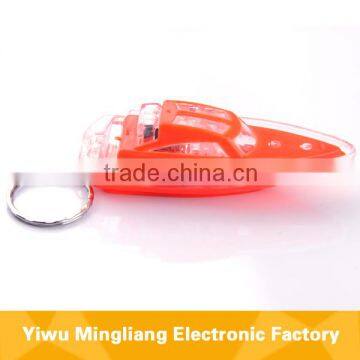 Boat keychain with led light