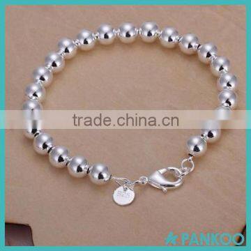 top quality popular american jewelry solid 925 sterling silver bead bracelet