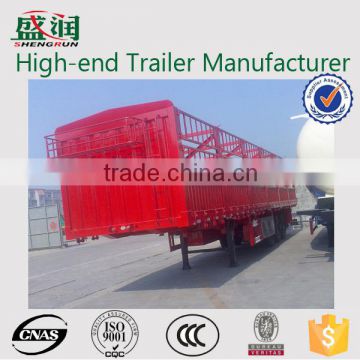 3 axles cheap poultry transport semi trailer / cargo truck trailer