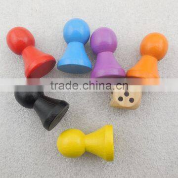 20*32mm big head colorful wooden checker pieces