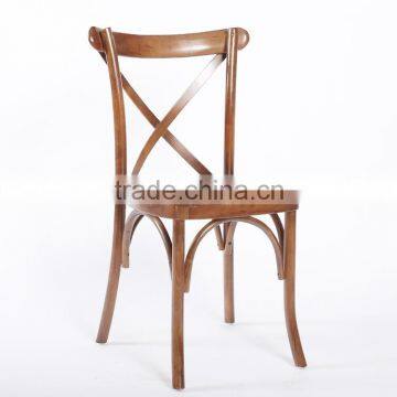 wooden cross back chair supplier