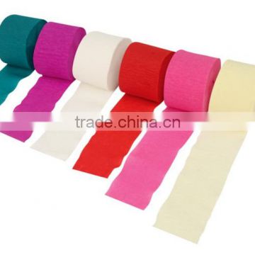 Colorful double sided crepe paper for party