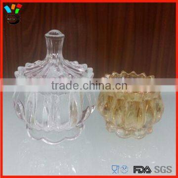 Machine Made Small Size Container Glass Pumpkin Candy Jar