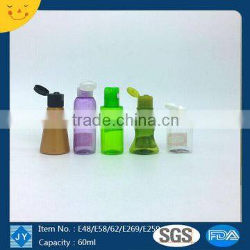 Shampoo Use and Flip cap Sealing Type 2oz 60ml plastic squeeze bottle