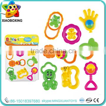 New Promotional teething ring baby rattles nipple infant toys