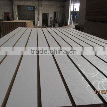 Rotary White color Melamine Slatwall Panel