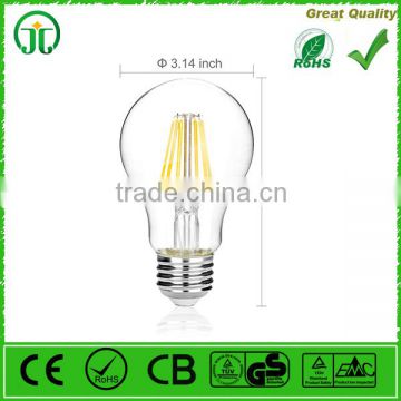 LED Filament Edison Light Bulb - Dimmable Warm White 8W - 60W Equivalent