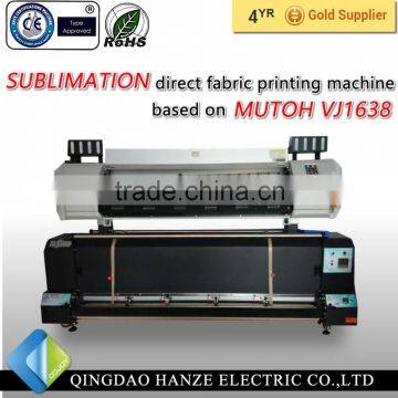 High precision Sublimation direct textile printing machine based on MUTOH 1638 printer