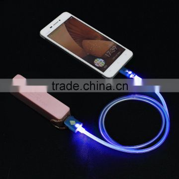 promotion V8 glowing usb charging cable