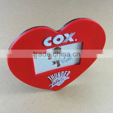 Eco-friendly Fridge Magnetic Pvc Photo Frames, Heart Shape Pvc Photo Frame Fridge Magnet, Pvc Picture Frame