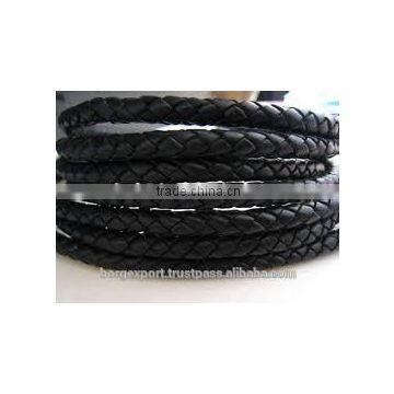 7mm Braided Leather Cords From BORG EXPORT / Genuine Leather /Braided Leather Cord 7 mm photo-2