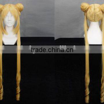 Cartoon Yellow Dreadloks with two ponytials wig N367
