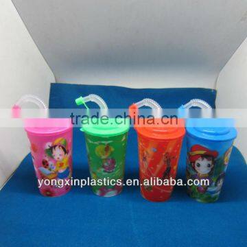 custom 3d cups with straw for children