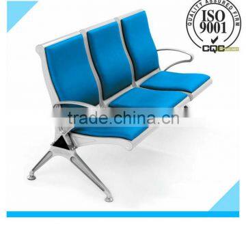 3 seater high back aluminum waiting chairs for salon