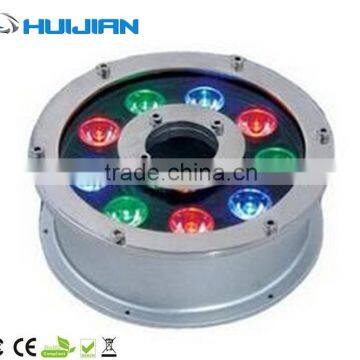 Founain IP68 RGB Stainless Steel Underwater Led Fountain Light 9W CE ROHS
