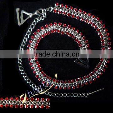 red rhinestone bra straps