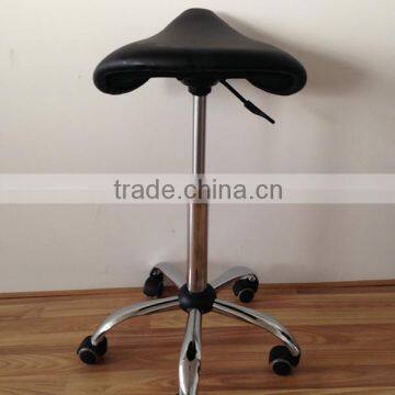 #HY1034-2# Working Stool Doctor Dentis Salon Spa Saddle Chair Black PU Leather