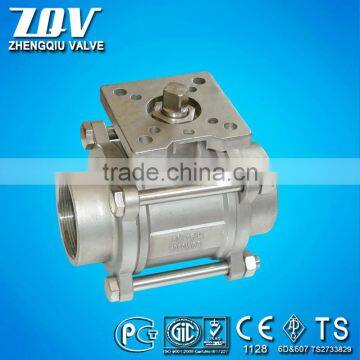 3PC STAINLESS STEEL BOLTED BALL VALVE WITH ISO5211 PAD