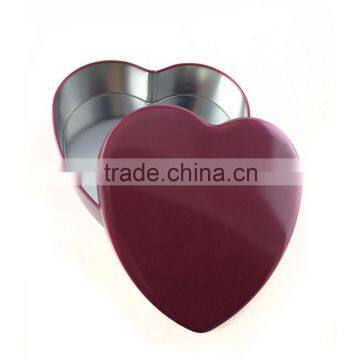 Heart Shape Red Metal Chocolate Gift Tin box