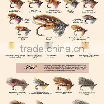 Fly-Fishing Lures: Standard and Hair 12x18 Giclee on canvas