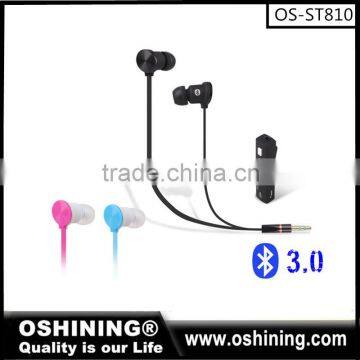 High quality V3.0 bluetooth earplug sport earphone for smartphone,computer,mp3 (OS-AD810)