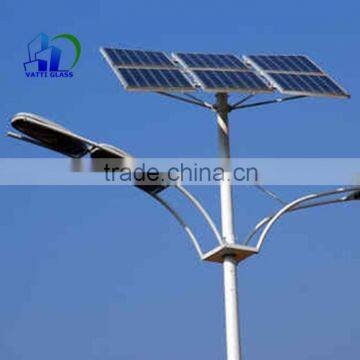 3.2mm transparent solar glass for street lamp