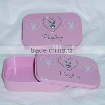 tinplate box, rectangular tin box with carving logo