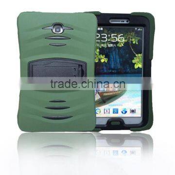 For tab 3 cases cover, Hybrid armor kickstand robot case tab 3 /p3200 case,shock proof back case for samsung galaxy tab 3 tablet