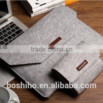 Wholesale OEM Felt Wool Sleeve Elastic Laptop bag case for Apple Macbook air pro