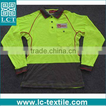 custom uniform workwear dry mesh long sleeve reflective t shirt for post man