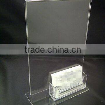 Acrylic Clear A4 Stand with Name Card Holder (OS-F-075)