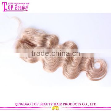 8A grade blonde hair closure 100% virgin brazilian hair lace closure blonde wholesale cheap 613 hair closure