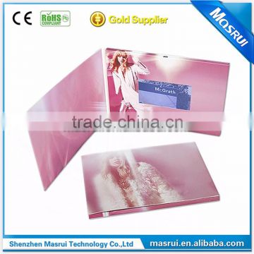 2.4''/2.8''/4.3'/5"/7'/9"/10'' TFT LCD Video Card/Lcd Video Booklet/Video Brochure as business gift