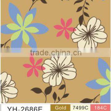 YH-2686 Embossed Tablecloth With Non-woven/fannel Backing (golden/silver Grounding) photo-2