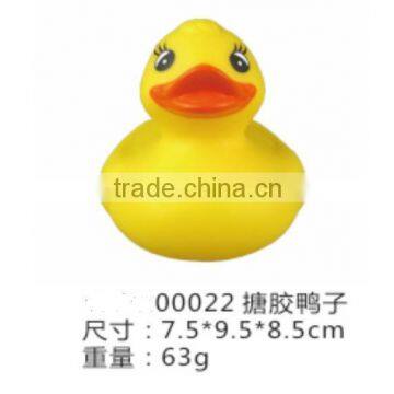 Yellow rubber bath duck