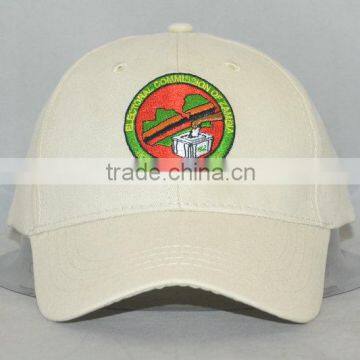 Guangzhou hat factory professional custom 6 panel / 100% cotton / / embroidery logo/khaki baseball cap